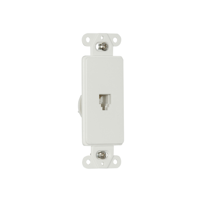 4-Conductor Telephone Jack Decorator Insert