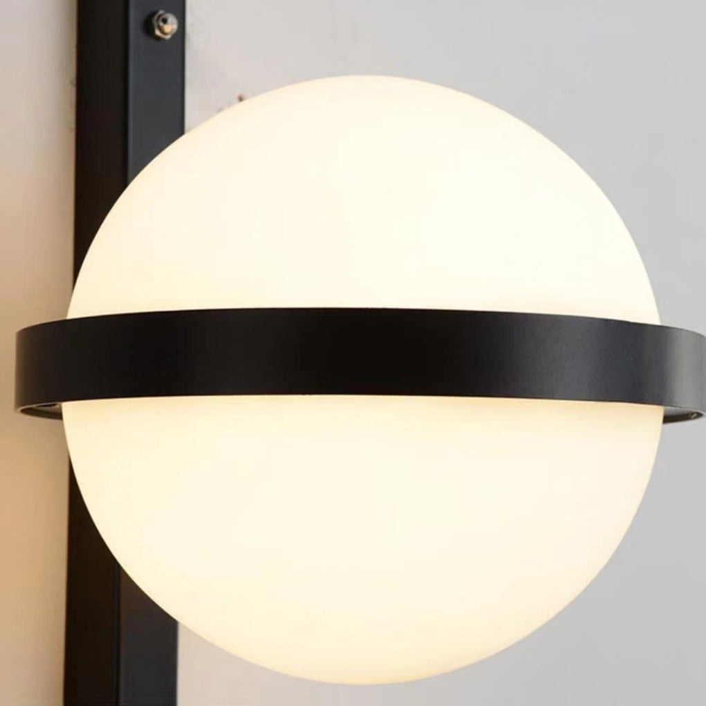 [Open-Box]Creative Flowerpot Ball Waterproof LED Black Modern Outdoor Wall Light