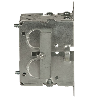3 in. x 2 in. Switch Box, Gangable, 2-1/2 in. Deep, One 1/2 in. KO & NMSC Clamps, Plaster Ears, Old Work