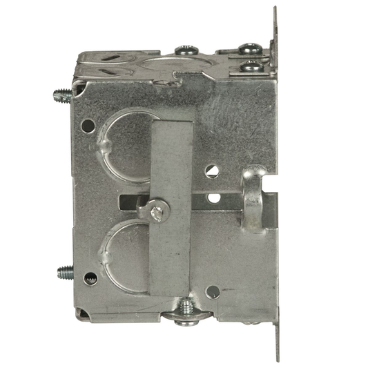 3 in. x 2 in. Switch Box, Gangable, 2-1/2 in. Deep, One 1/2 in. KO & NMSC Clamps, Plaster Ears, Old Work
