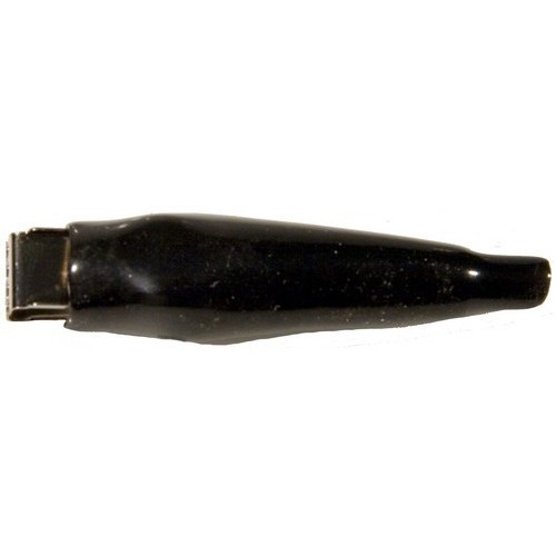 Alligator Test Clips Flexible Vinyl Molded Insulator Wide - Crimp Type Black 2"