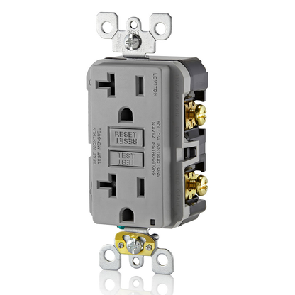 20 Amp, Self Test, Tamper-Resistant GFCI Outlet with LED Indicator Light
