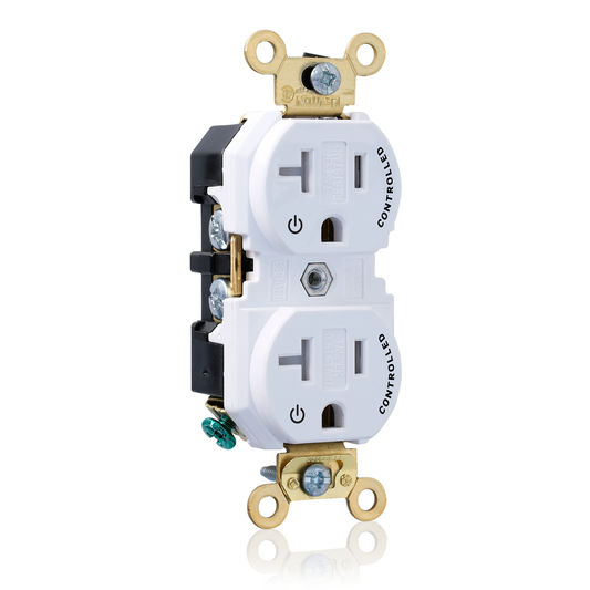 20 Amp Single Receptacle/Outlet, Industrial Grade, Tamper-Resistant, Self-Grounding