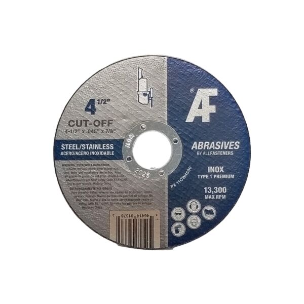 11Cw4500  4-1/2 X .045 X 7/8 Cut Off Wheel For Metal/Stainless