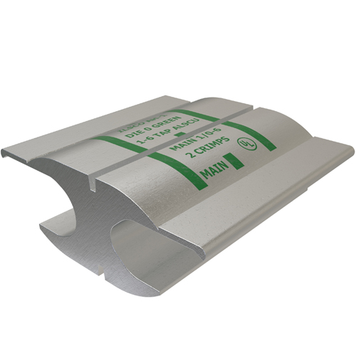 Aluminum Compression Tap, Main Range 1/0-6, Tap Range 1-6, Tin Plated, UL