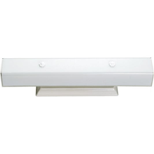 4 Light - 24" Vanity with White "U" Channel Glass - White Finish