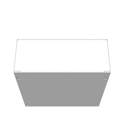 10x4X10 Screw Cover Type 1 UL Steel No KO Gray Cover w/Teardrop Slots Holes In Back