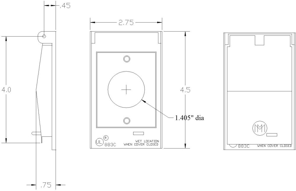 30525, Weatherproof Device Box Cover