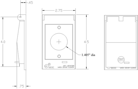 30525, Weatherproof Device Box Cover