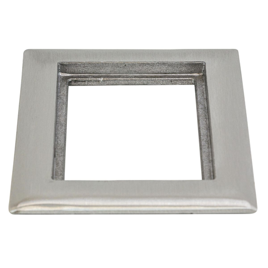 1-Gang Carpet Flange, Rectangular, 6.00" X 4.85", Brushed Aluminum