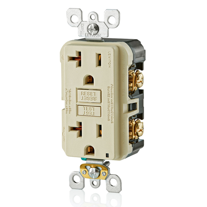 20 Amp, Self Test, Non Tamper-Resistant GFCI Outlet with LED Indicator Light