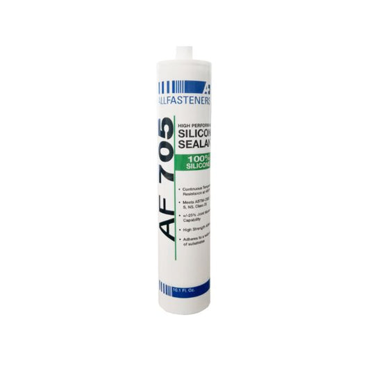 12Af705W-10 Af 705 White 100 Percent Acetoxy Silicone Sealant 10.1Oz Tube - 12/Case