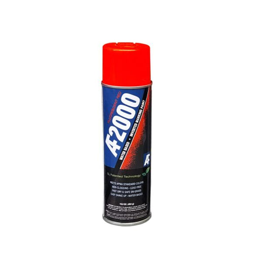 12Afre17 Af2000 Fluorescent Red (Water-Based) Inverted Marking Paint 15Oz Can - 12/Case