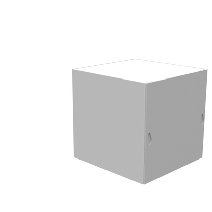 6x6x6 Screw Cover Type 1 UL Steel No KO Gray Cover w/ Teardrop Slots Holes In Back