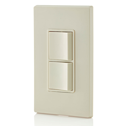 15 Amp Decora Single-Pole / Single-Pole Combination Switch, Grounding, Light Almond