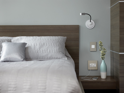 adorne® Satin Nickel 1-Gang Screwless Wall Plate