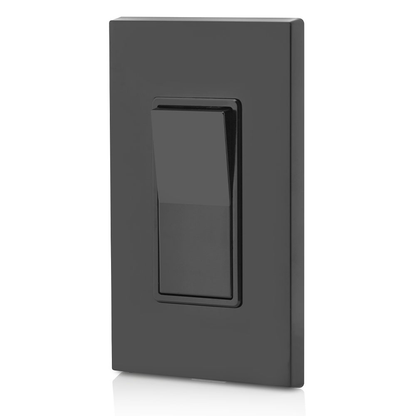 15 Amp Decora Rocker 4-Way Switch, Grounding, Black