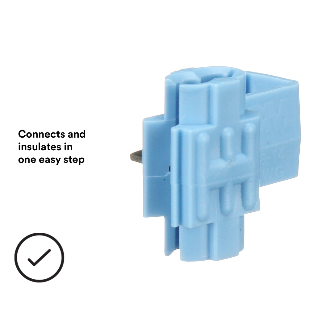 3M Scotchlok Electrical Idc 560-Pouch, Light Blue, 1816 Awg (Solid/Stranded), 14 Awg (Stranded), 100/Pouch, 1000/Case