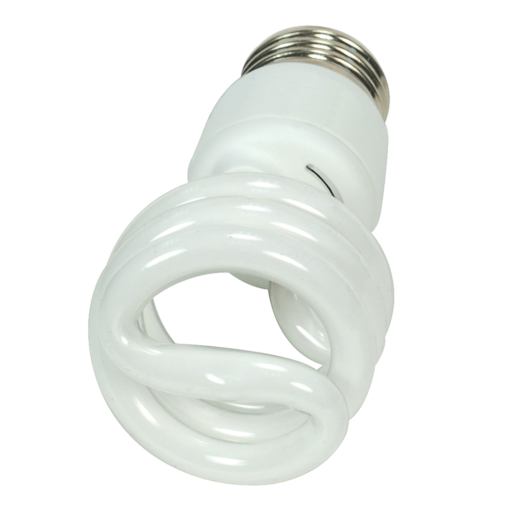 13 Watt; Mini Spiral Compact Fluorescent; 2700K; 82 CRI; Medium base; 120 Volt; 4-pack