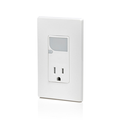 15 Amp Decora Tamper-Resistant Outlet/Receptacle / LED Guide Light Combination Device, White