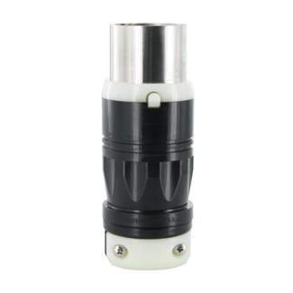 50 Amp, 250 Volt, Black & White Locking Plug, Industrial Grade