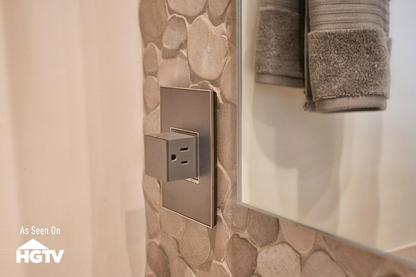 adorne® Brushed Stainless 1-Gang Screwless Wall Plate