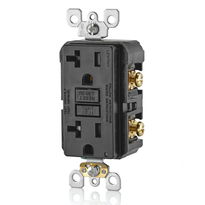 20 Amp, Self Test, Tamper-Resistant GFCI Outlet with LED Indicator Light