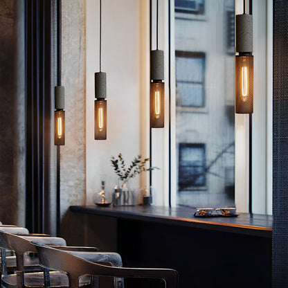 [Open-Box]Creative Metal Meshed Black Industrial Style Pendant Lights Chandelier