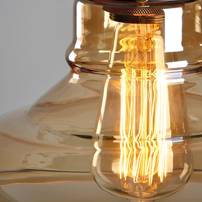 [Open-Box]Retro Creative Glass Electroplated Smoke Gray Industrial Pendant Lamp