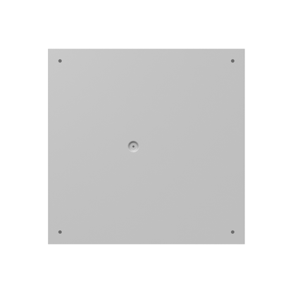 16x4X16 Screw Cover Type 1 UL Steel No KO Gray Cover w/ Teardrop Slots Holes In Back