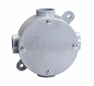 1/2" x 3/4" Round Junction Box Schedule 40 PVC
