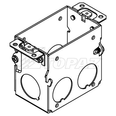 3"X2" Gangable Switch Boxes 2-3/4" Deep 1/2" & 3/4" KO