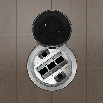 8IN UNWIRED FLUSH STYLE ASSEMBLY AA BRUSHED ALUMINUM