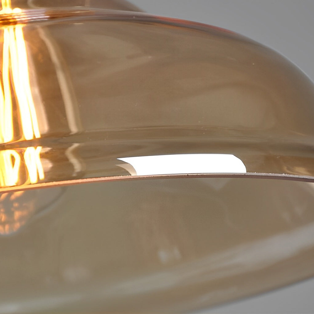 [Open-Box]Retro Creative Glass Electroplated Smoke Gray Industrial Pendant Lamp
