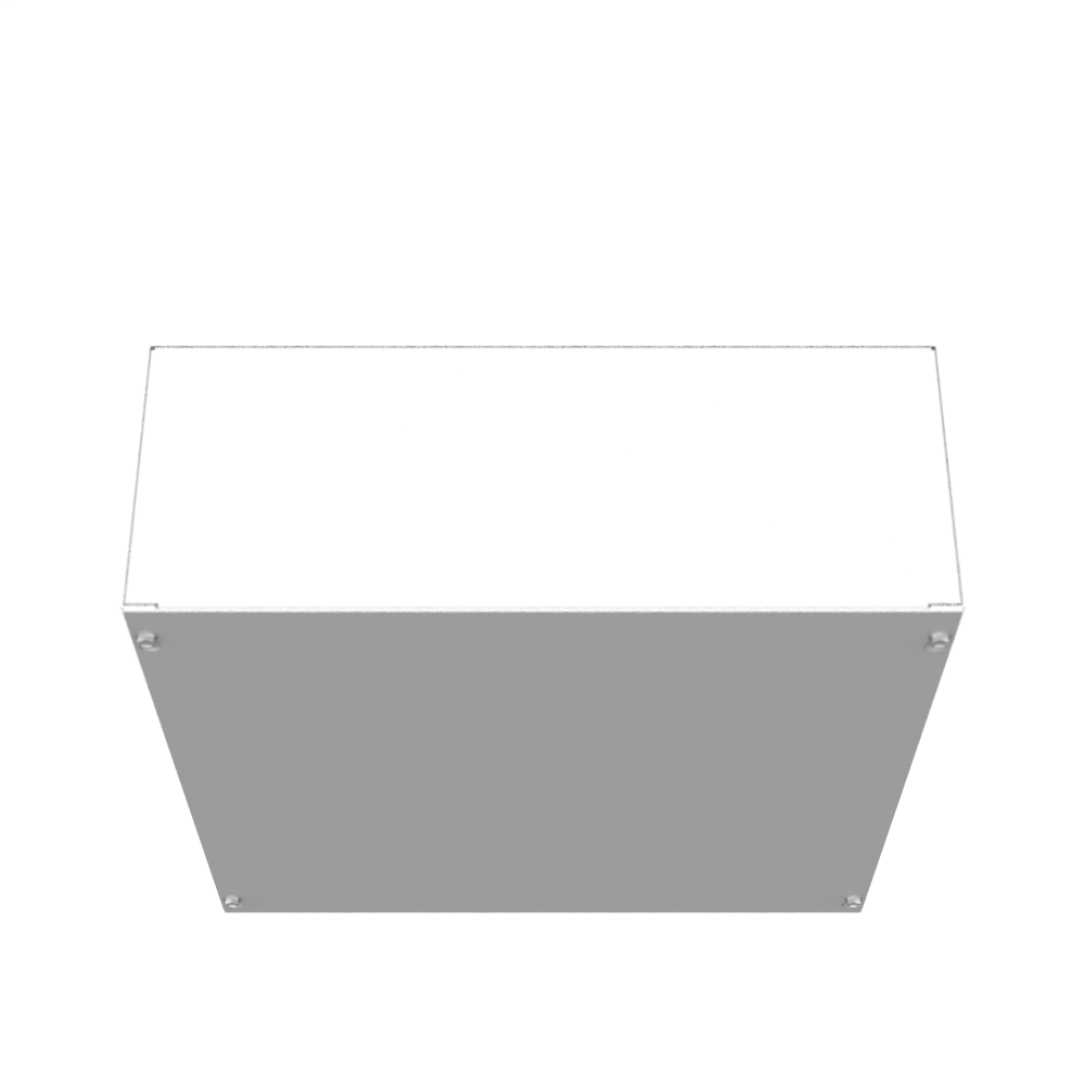 16x6x16 Screw Cover Type 1 UL Steel No KO Gray Cover w/ Teardrop Slots Holes In Back