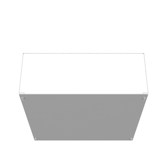 16x6x16 Screw Cover Type 1 UL Steel No KO Gray Cover w/ Teardrop Slots Holes In Back