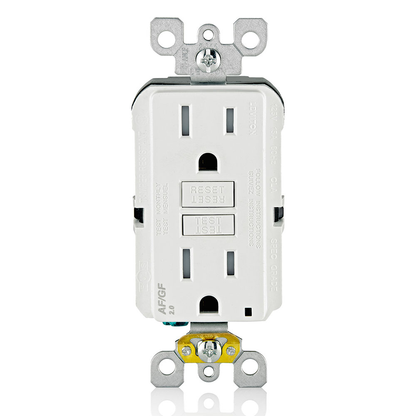 15 Amp, Self Test, Tamper-Resistant Dual-Function AFCI/GFCI Outlet with LED Indicator Light