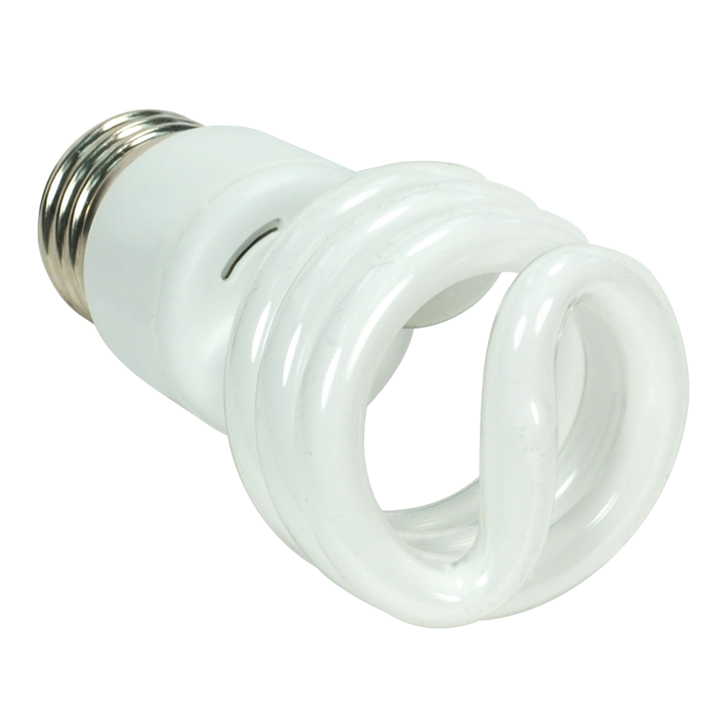 13 Watt; Mini Spiral Compact Fluorescent; 2700K; 82 CRI; Medium base; 120 Volt; 4-pack