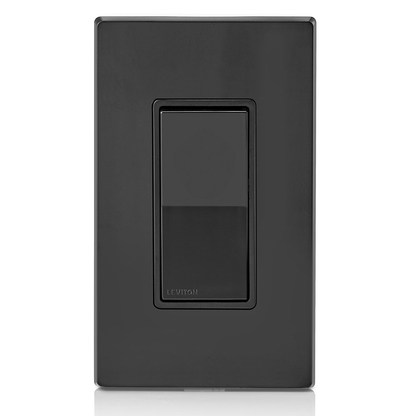 15 Amp Decora Single-Pole Switch, Grounding, Black