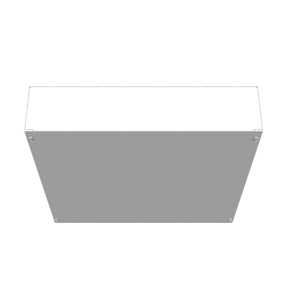 18x4X18 Screw Cover Type 1 UL Steel No KO Gray Cover w/ Teardrop Slots Holes In Back