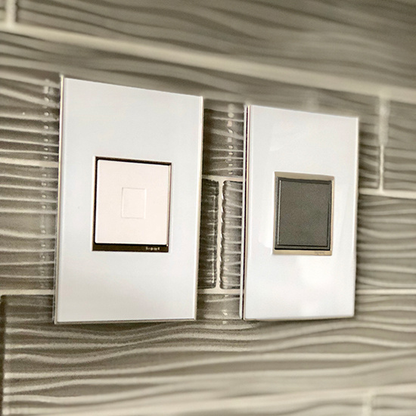 adorne® Gloss White 1-Gang Screwless Wall Plate with Microban®