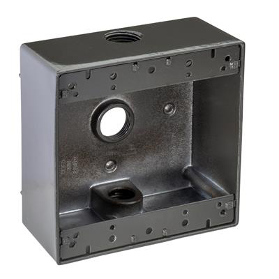 1/2" 3 Hole Double Gang Weatherproof Box