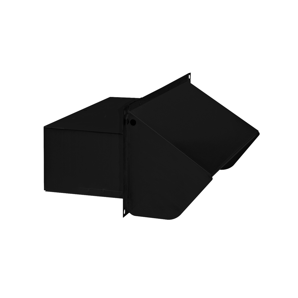 Broan-NuTone® Steel Roof Cap for 3-1/4" x 10" Duct with Backdraft Damper and Bird Screen, Black