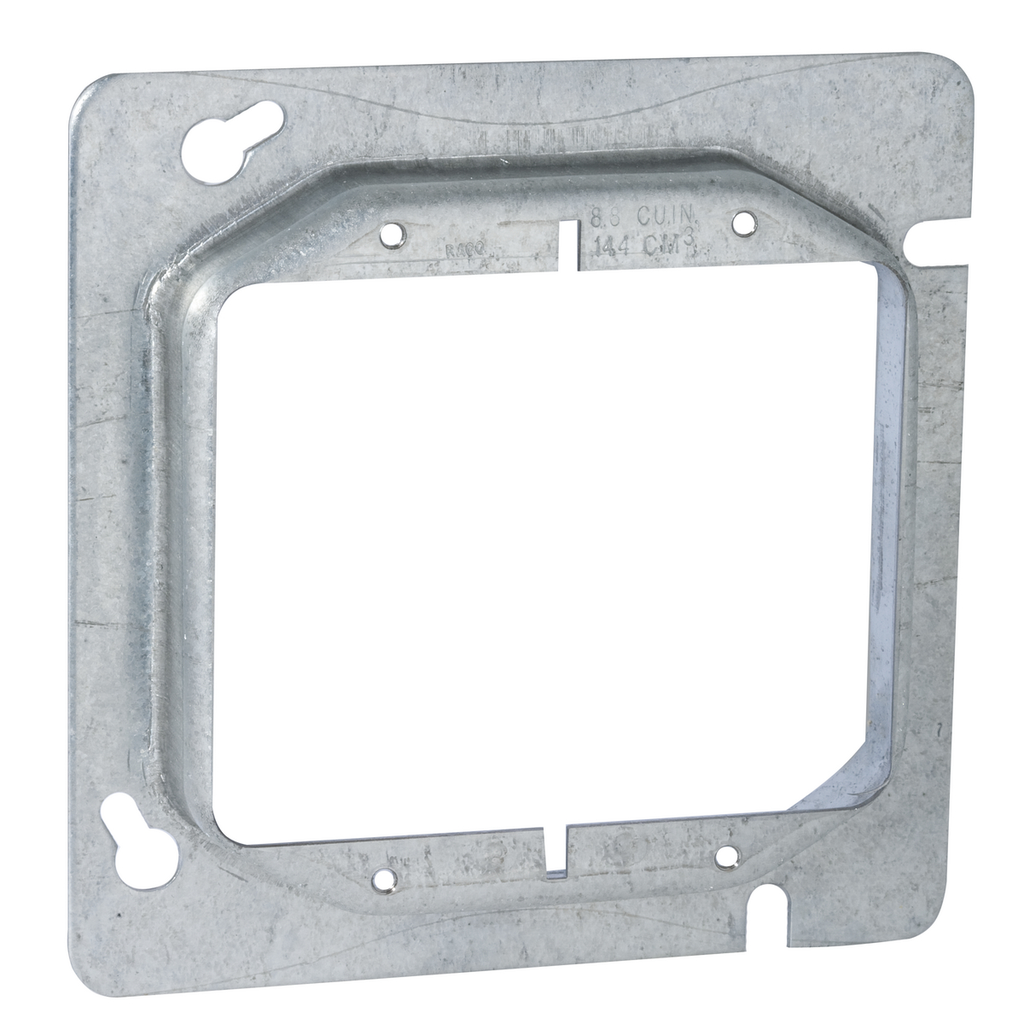 4-11/16 in. Square Cover, 2-Device, 3/4 in. Raised