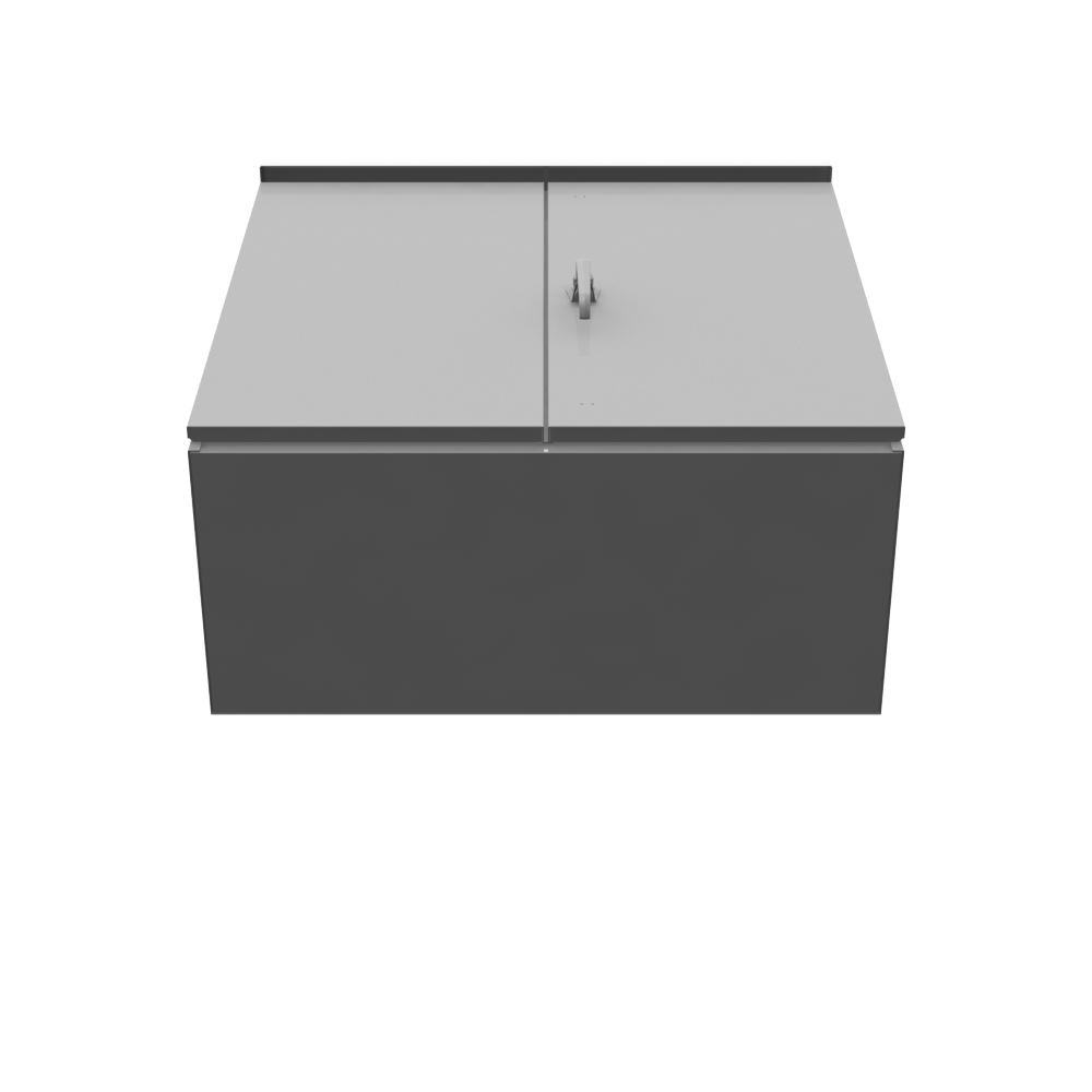 36x16x36 Hinge Cover Type 3R Steel No Knockouts ANSI 61 Gray Double Doors Padlocking 3 Point Handle Back Panel Weld Studs Draw Shield No Center Position