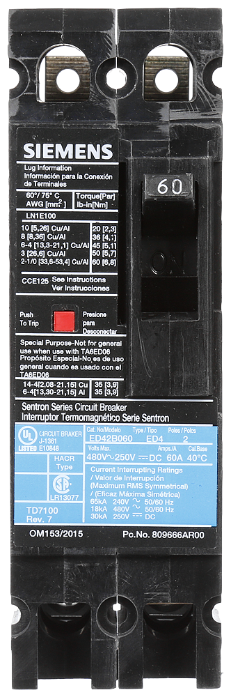 BRKR ED4 2P 480V 60A