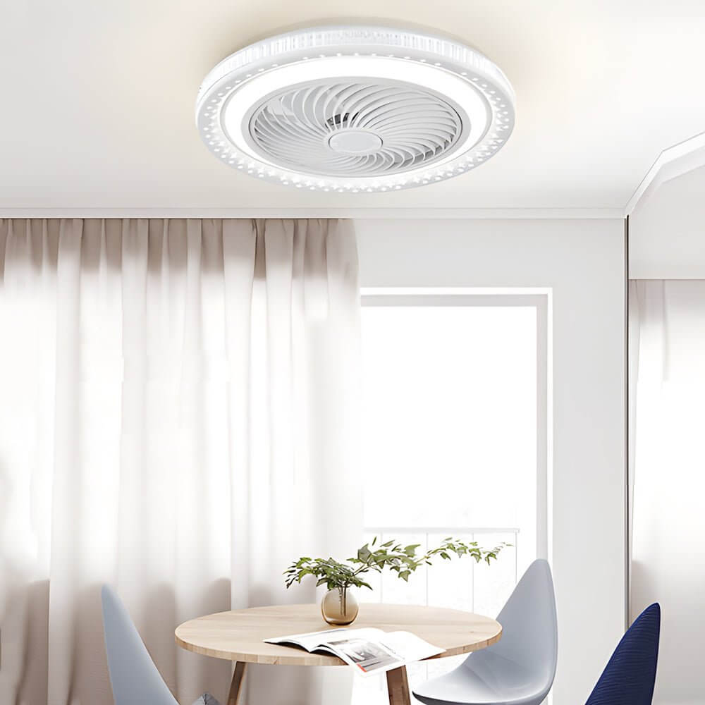[Open-Box]19.7" Bladeless Ceiling Fan with LED Light and Remote