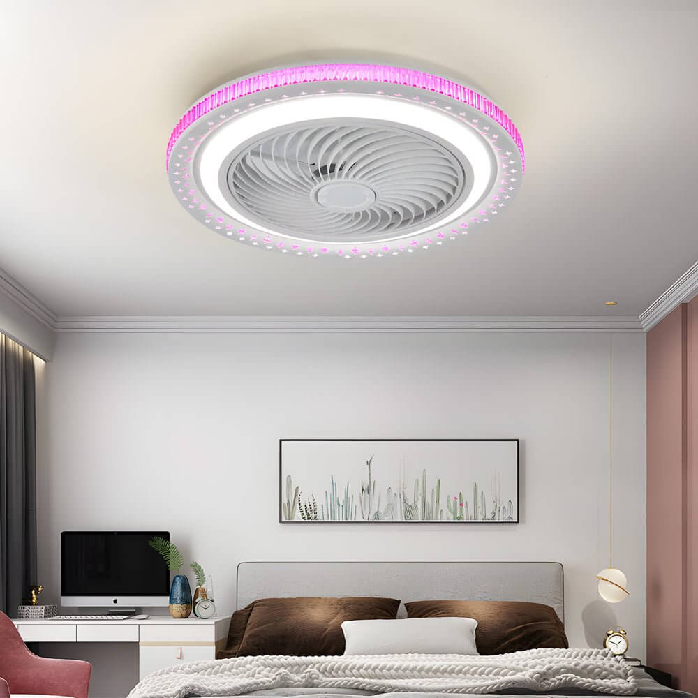 [Open-Box]19.7" Bladeless Ceiling Fan with LED Light and Remote