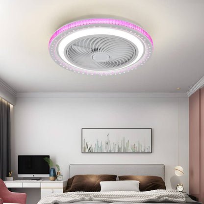 [Open-Box]19.7" Bladeless Ceiling Fan with LED Light and Remote