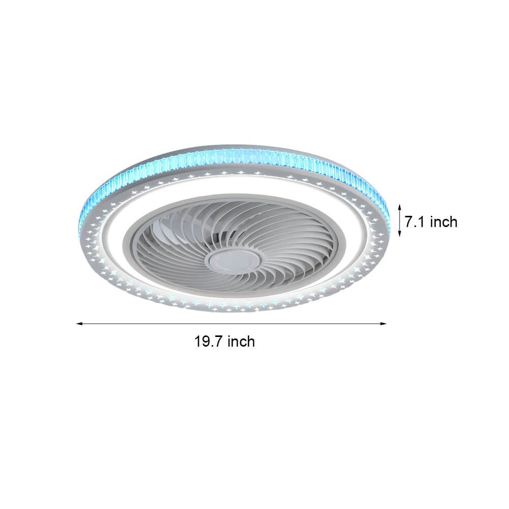 [Open-Box]19.7" Bladeless Ceiling Fan with LED Light and Remote